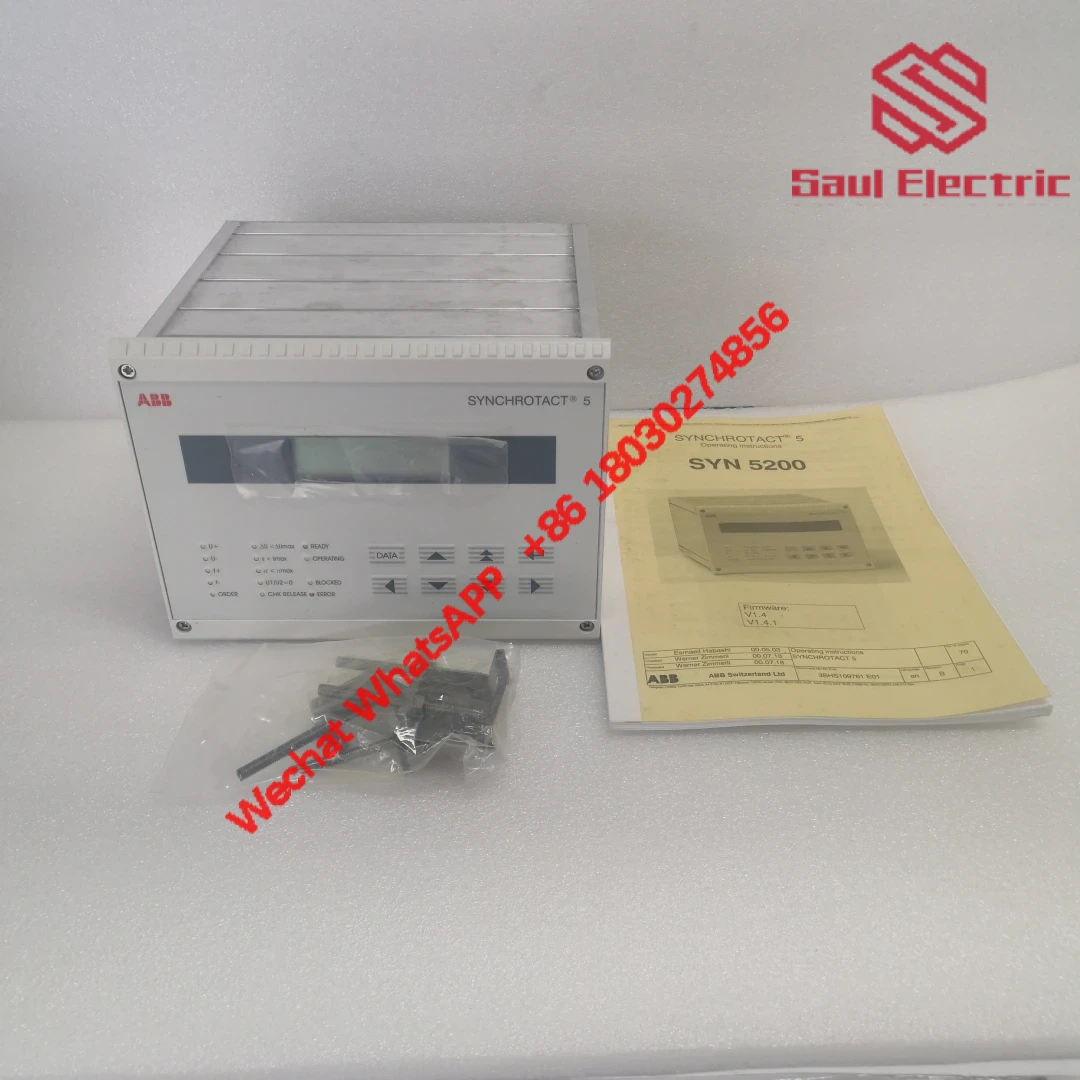 ABB SYNCHROTACT5 3BHB006713R0217 Industrial Control Module
