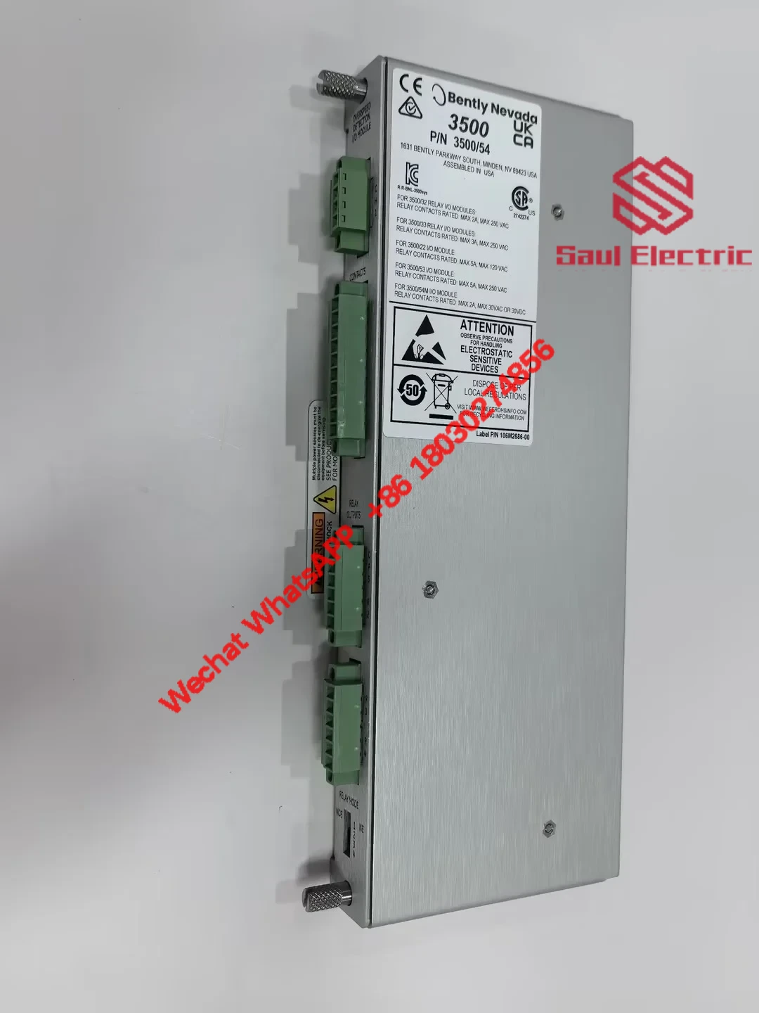 Bently Nevada 3500/54 133396-01 Industrial Control Module