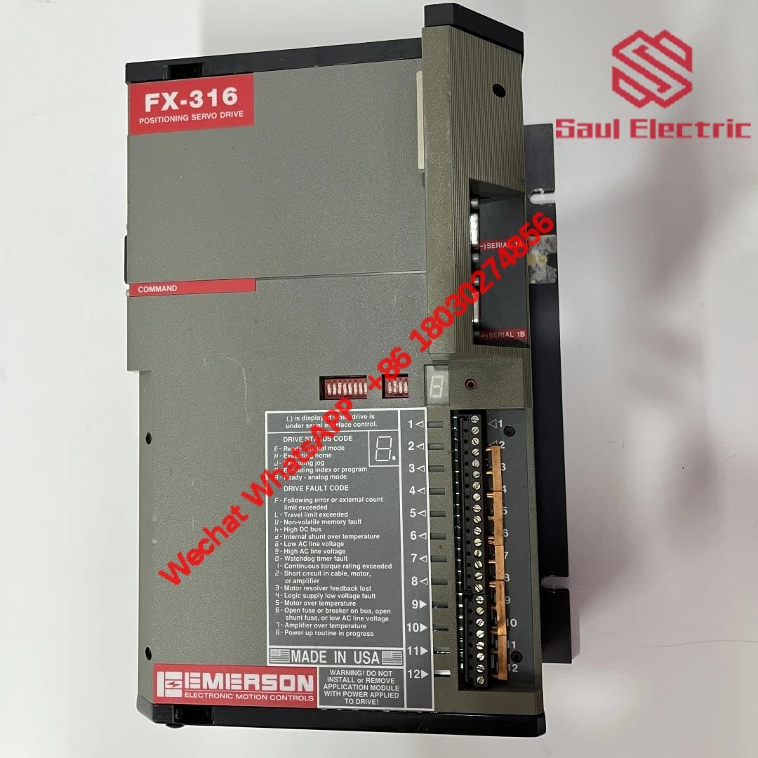 Emerson FX-316 960132-01 Industrial Servo Drive Module